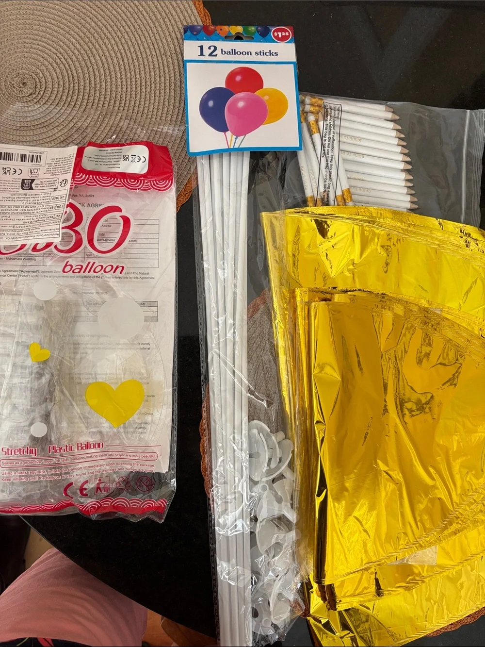 Party Pack Balloons Lighted Balloons Pencils Balloon Sticks